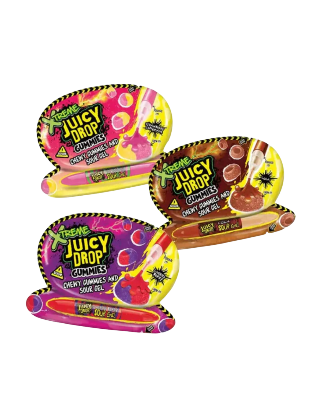 Juicy Drop Gummies Bonbons à Mâcher + Gel Acidulé