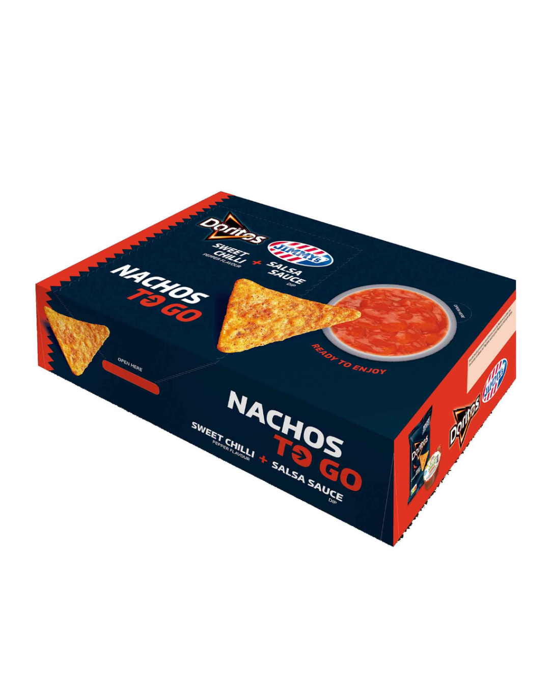 Doritos Nacho to go  & JIMMY's Chili Salsa sauce