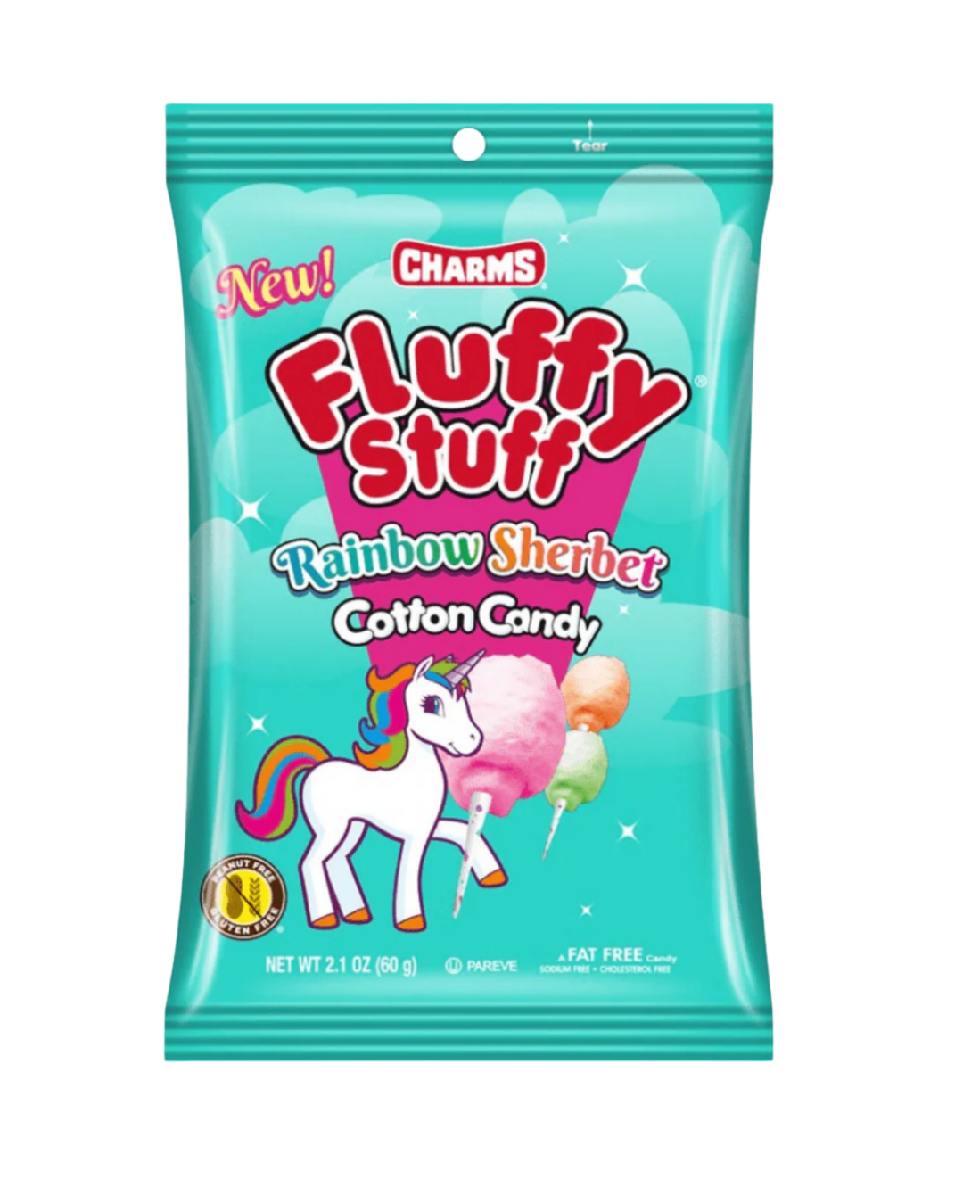 Charm's Fluffy Stuff Cotton Candy Rainbow Sherbet